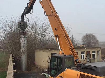 CASE 470 Excavator Mounted Vibratory Hammer for Steel Piles
