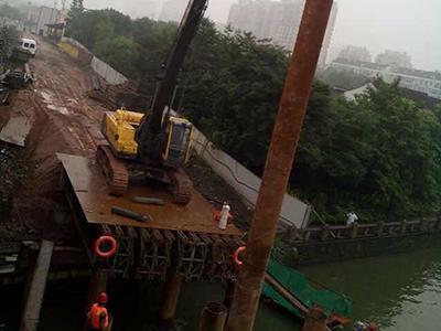 Volvo 480 Excavator Bridge Construction Piling Equipment for Steel Pipe Piling